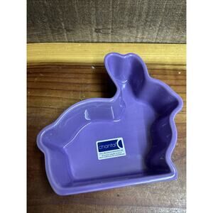 Easter Rabbit Ceramic one Cup Bakeware Purple Jelly bean Holder by Chantal
